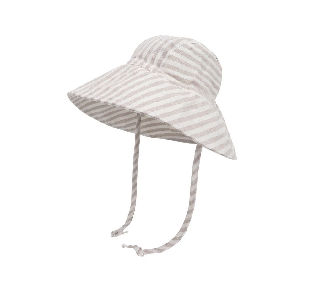 Wide Brim Kids Linen Sun Hat – Breathable UV Protection Toddler Bucket Hat - Baileys Boys Girls
