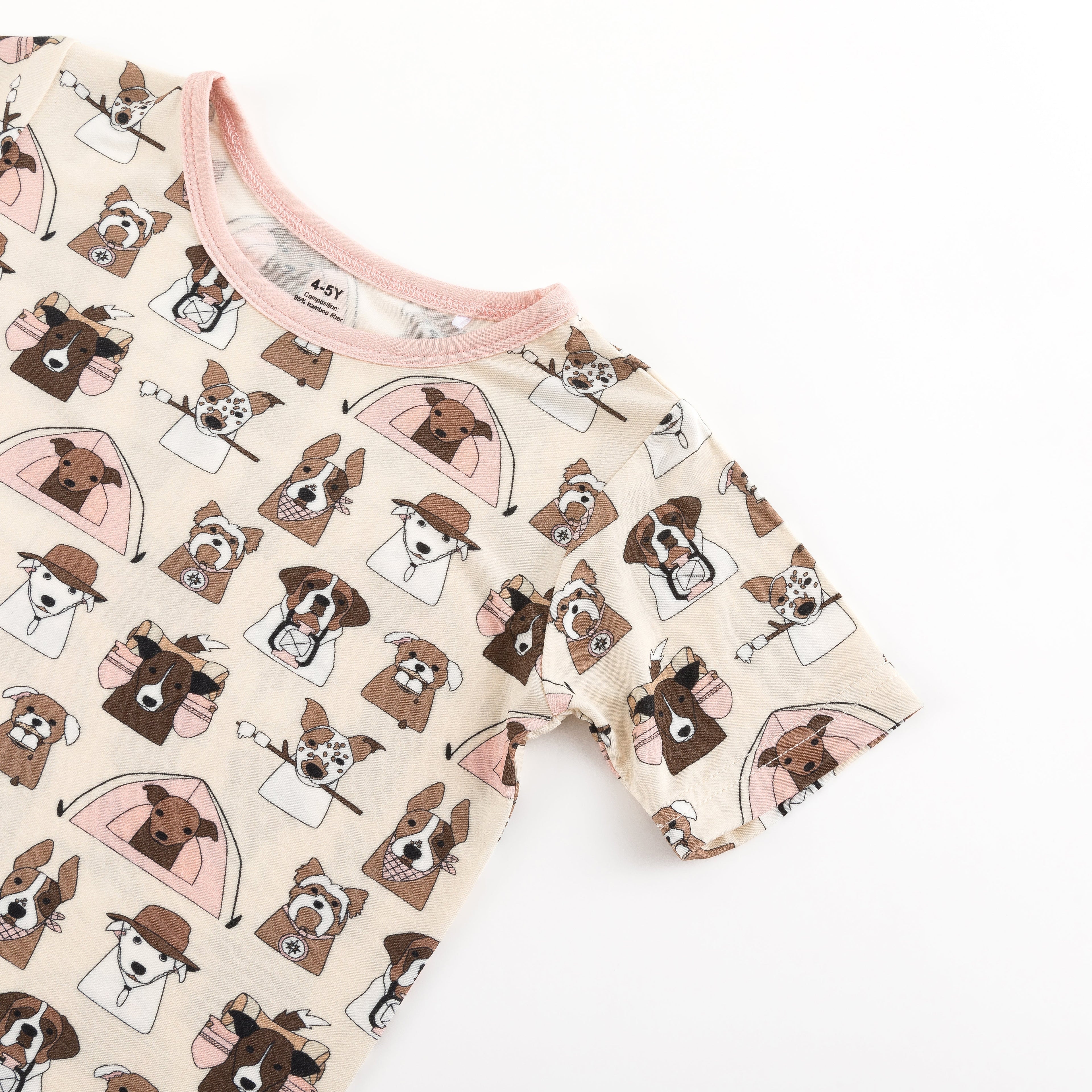 Camp Paws (Short Sleeve PJ) - Pink - Girls