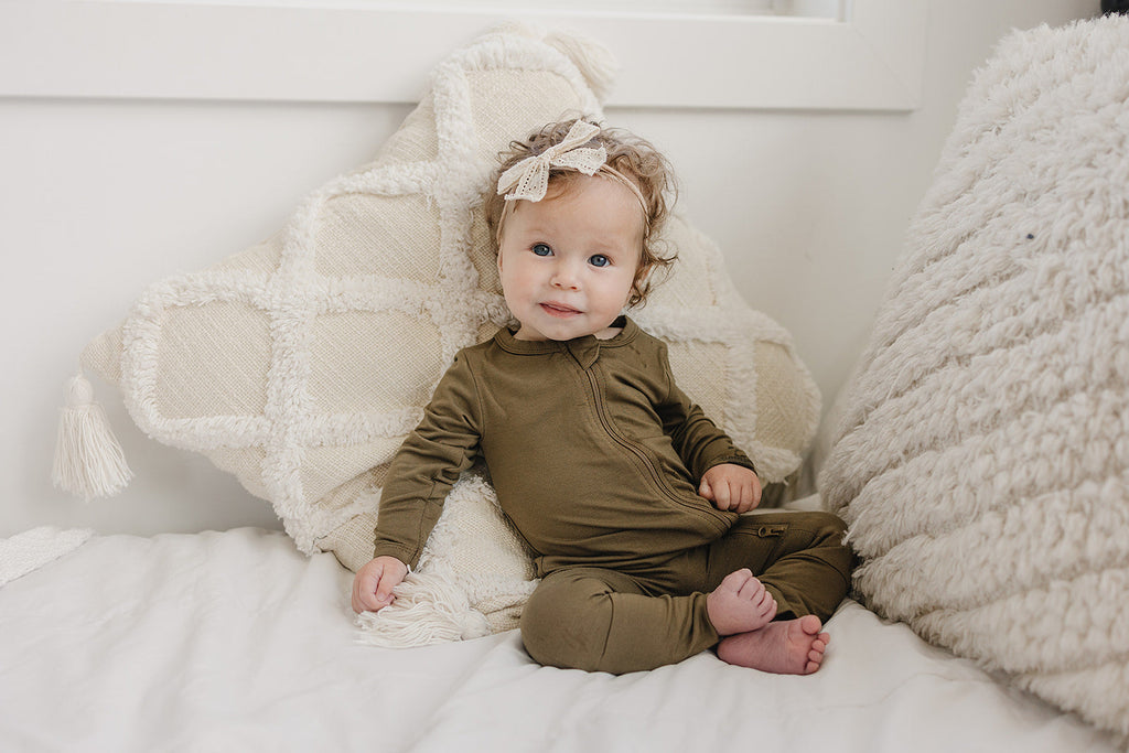Solid Bamboo Zippy Pajamas - more colors Boys Girls