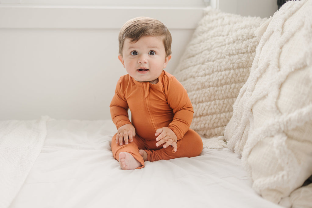 Solid Bamboo Zippy Pajamas - more colors Boys Girls