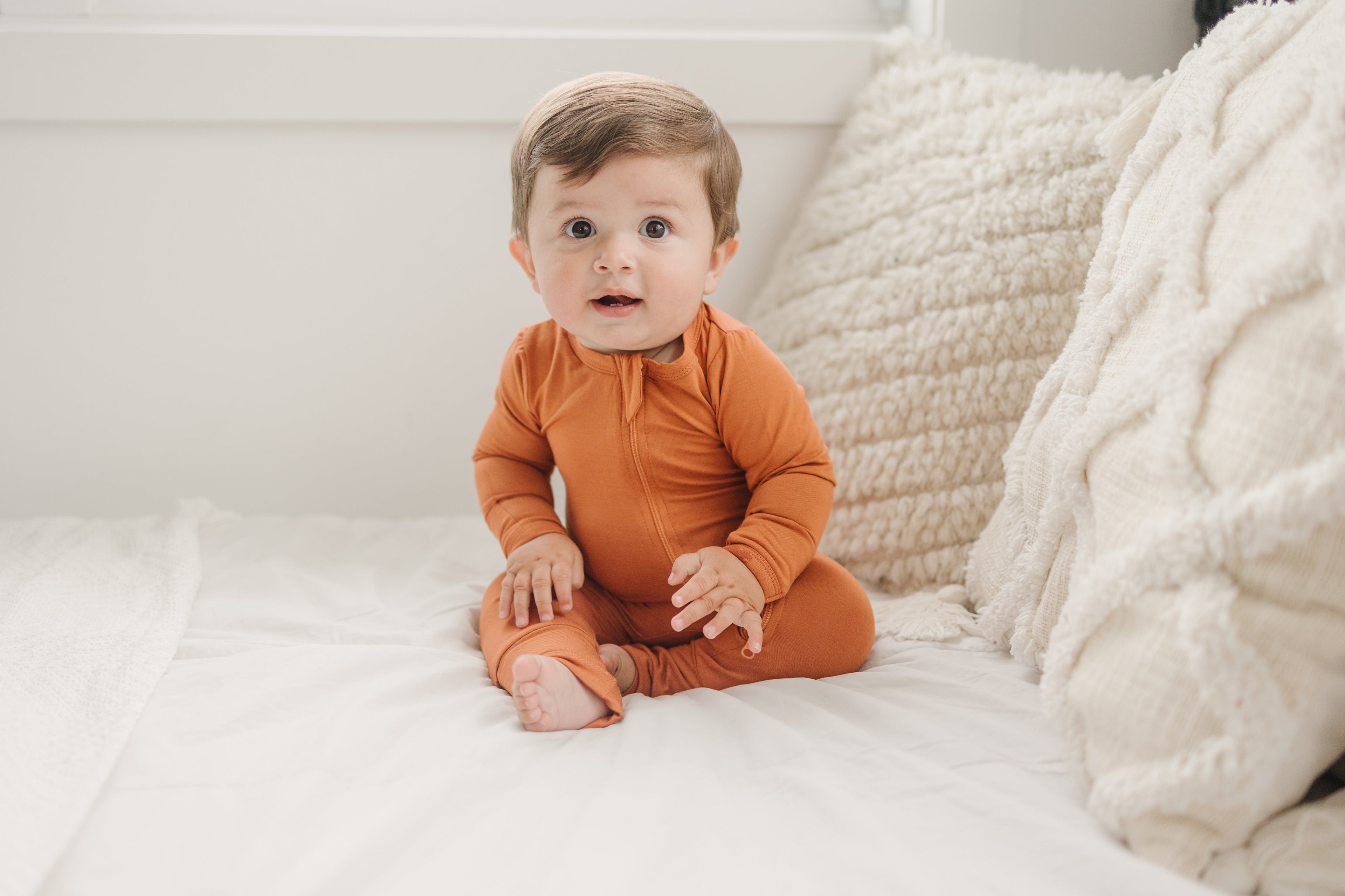 Solid Bamboo Zippy Pajamas - more colors Boys Girls