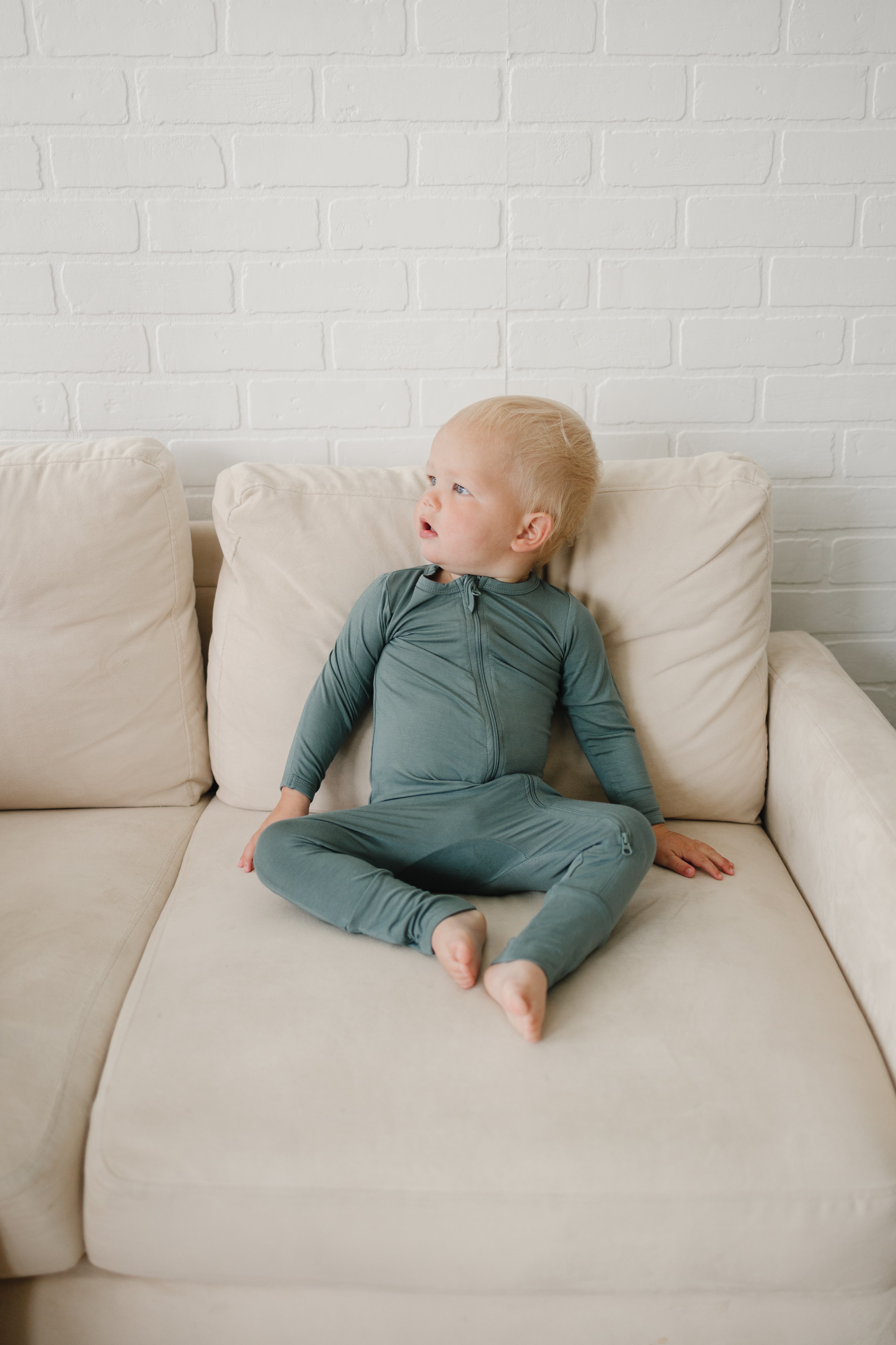Solid Bamboo Zippy Pajamas - more colors Boys Girls