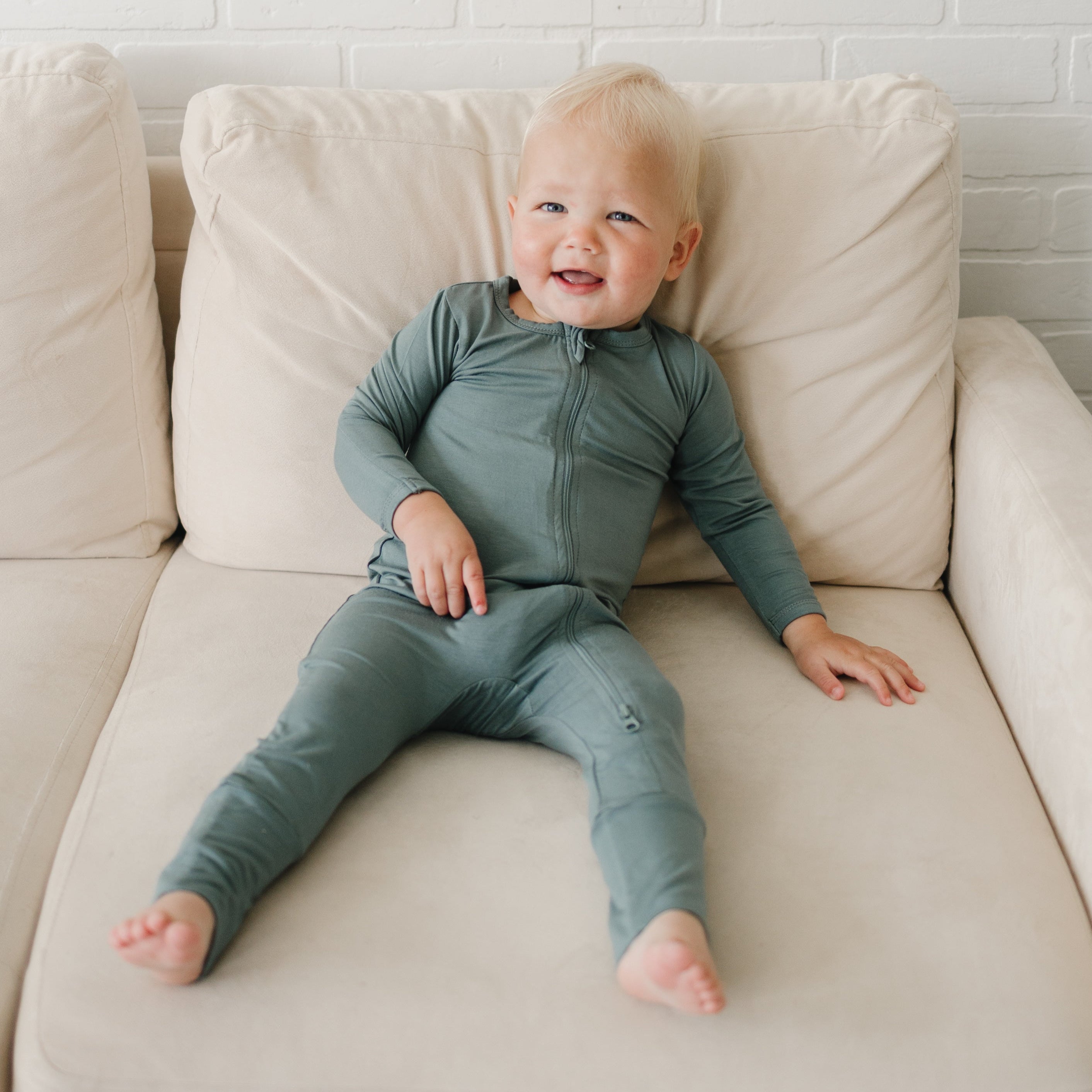 Solid Bamboo Zippy Pajamas - more colors Boys Girls