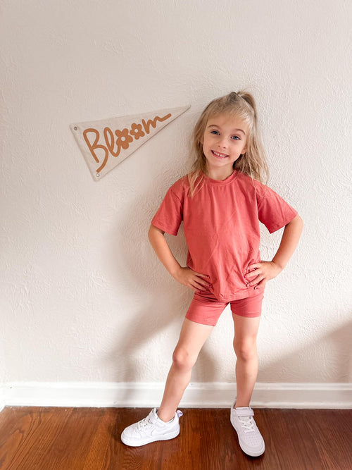 Bamboo Tee & Bike Shorts - sold as separates Boys Girls