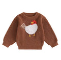 Knit Chicken Sweater - Girls