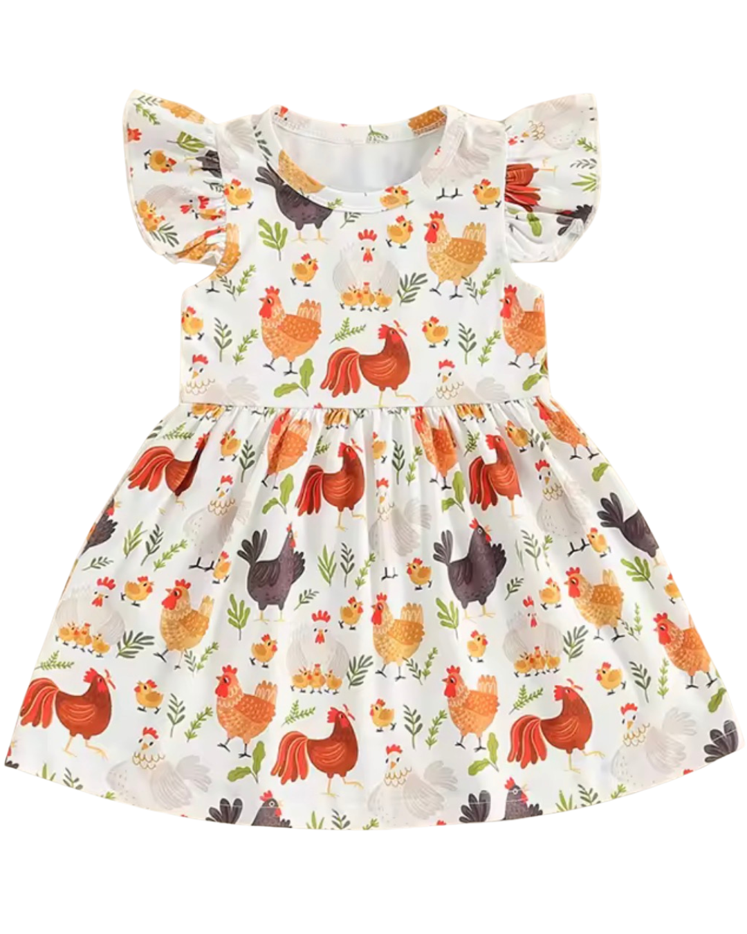 Chicken Twirl Dress Girls