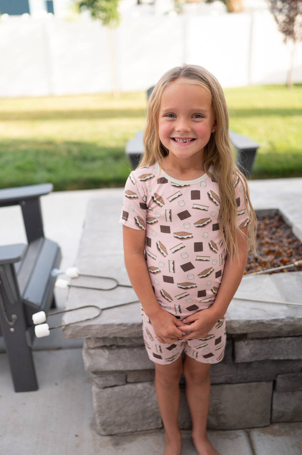 S'more to Love (Short PJ Set) - Pink Girls