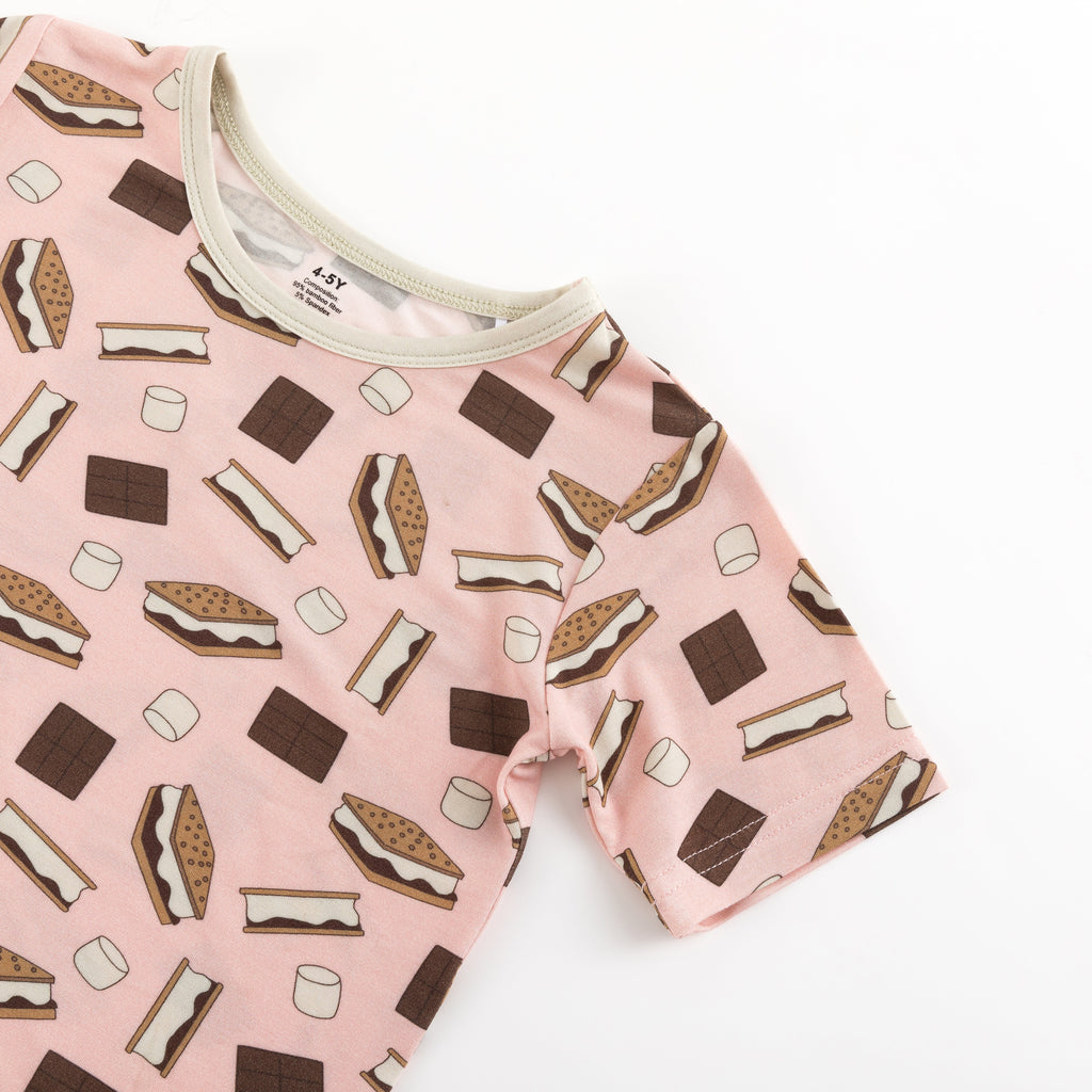S'more to Love (Short PJ Set) - Pink Girls