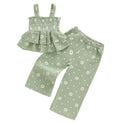 Sage Smocked Daisy Set Girls