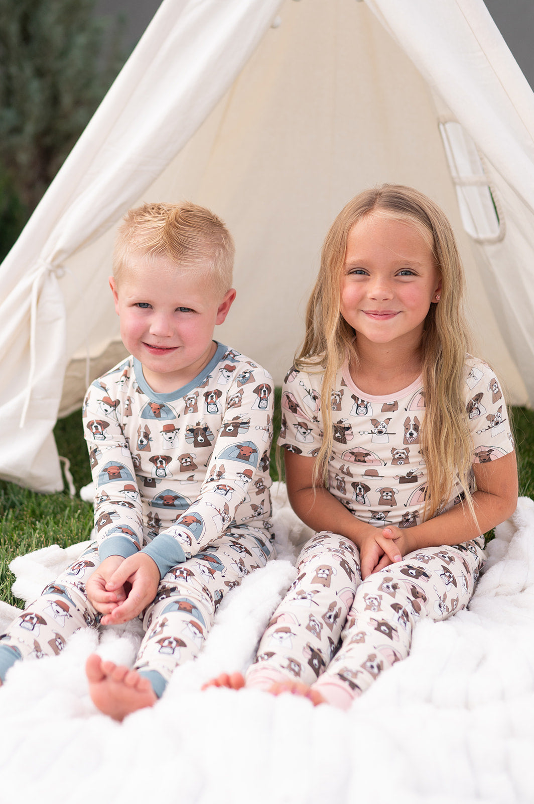 Camp Paws (Short Sleeve PJ) - Pink - Girls