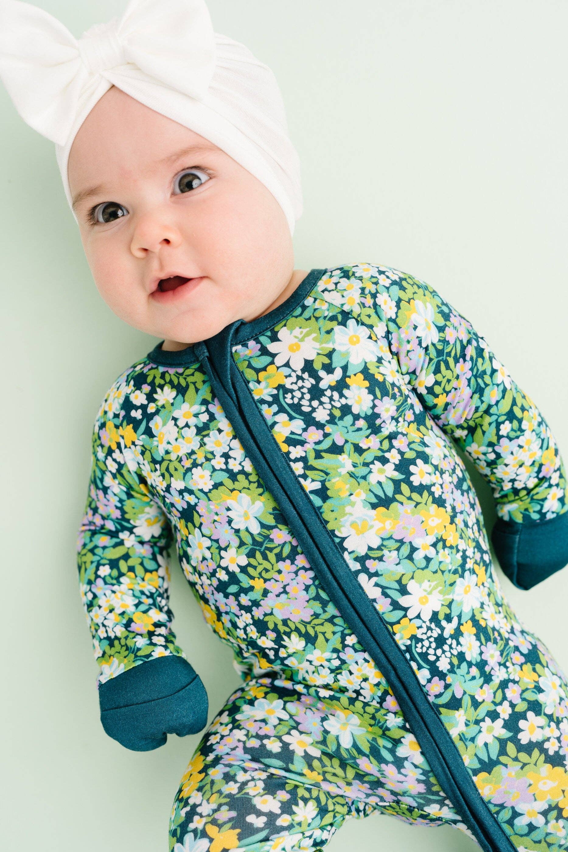 Breezy Floral Bamboo Sleeper Girls