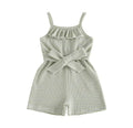 Sage Striped Romper - Girls