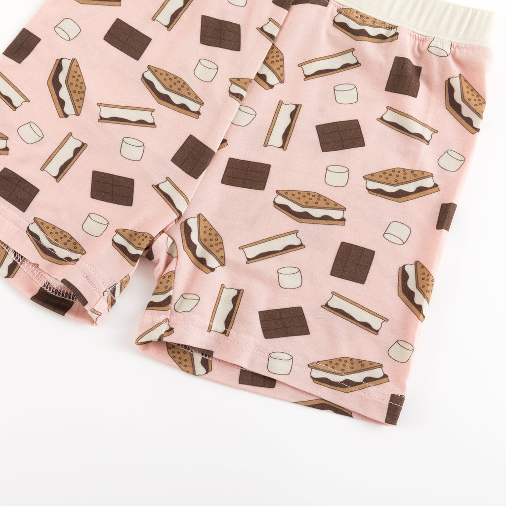 S'more to Love (Short PJ Set) - Pink Girls