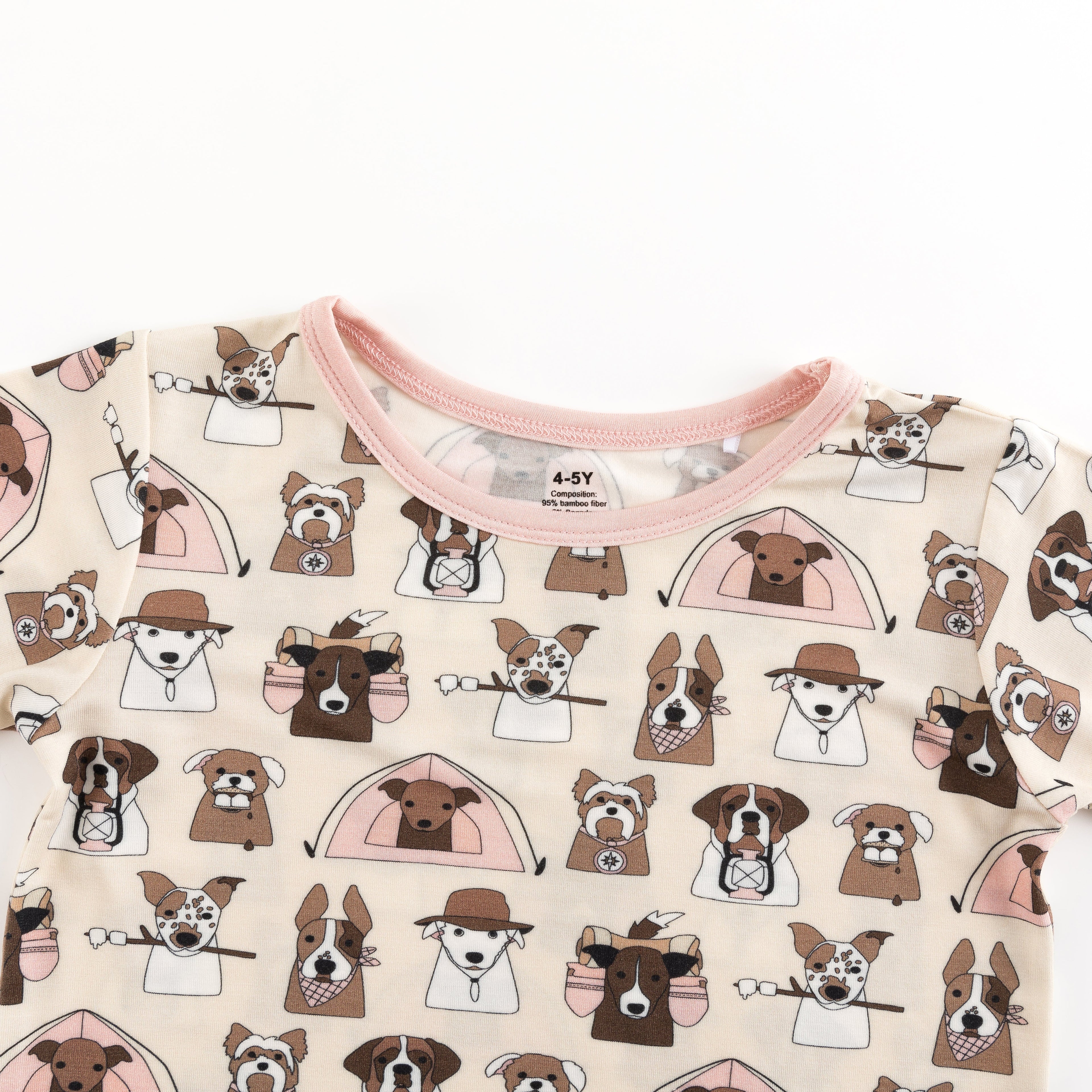 Camp Paws (Short Sleeve PJ) - Pink - Girls