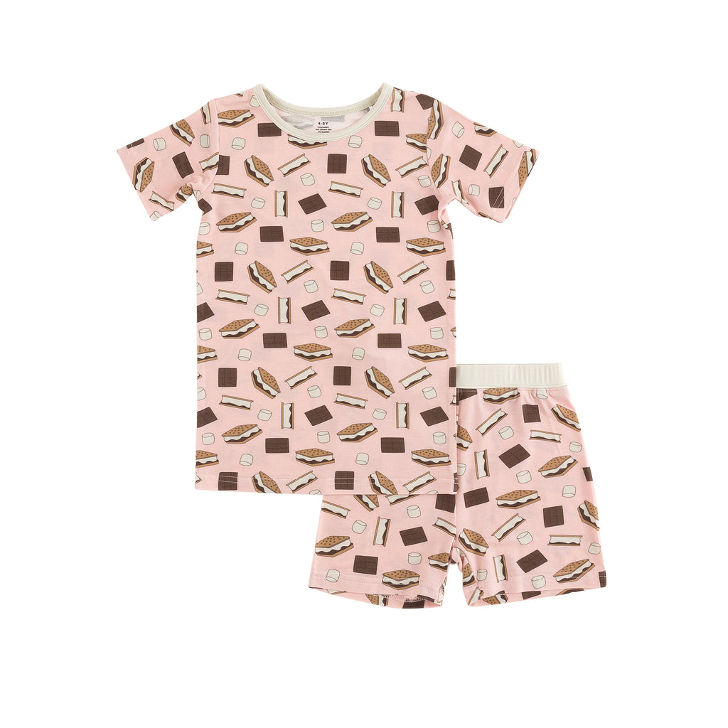 S'more to Love (Short PJ Set) - Pink Girls
