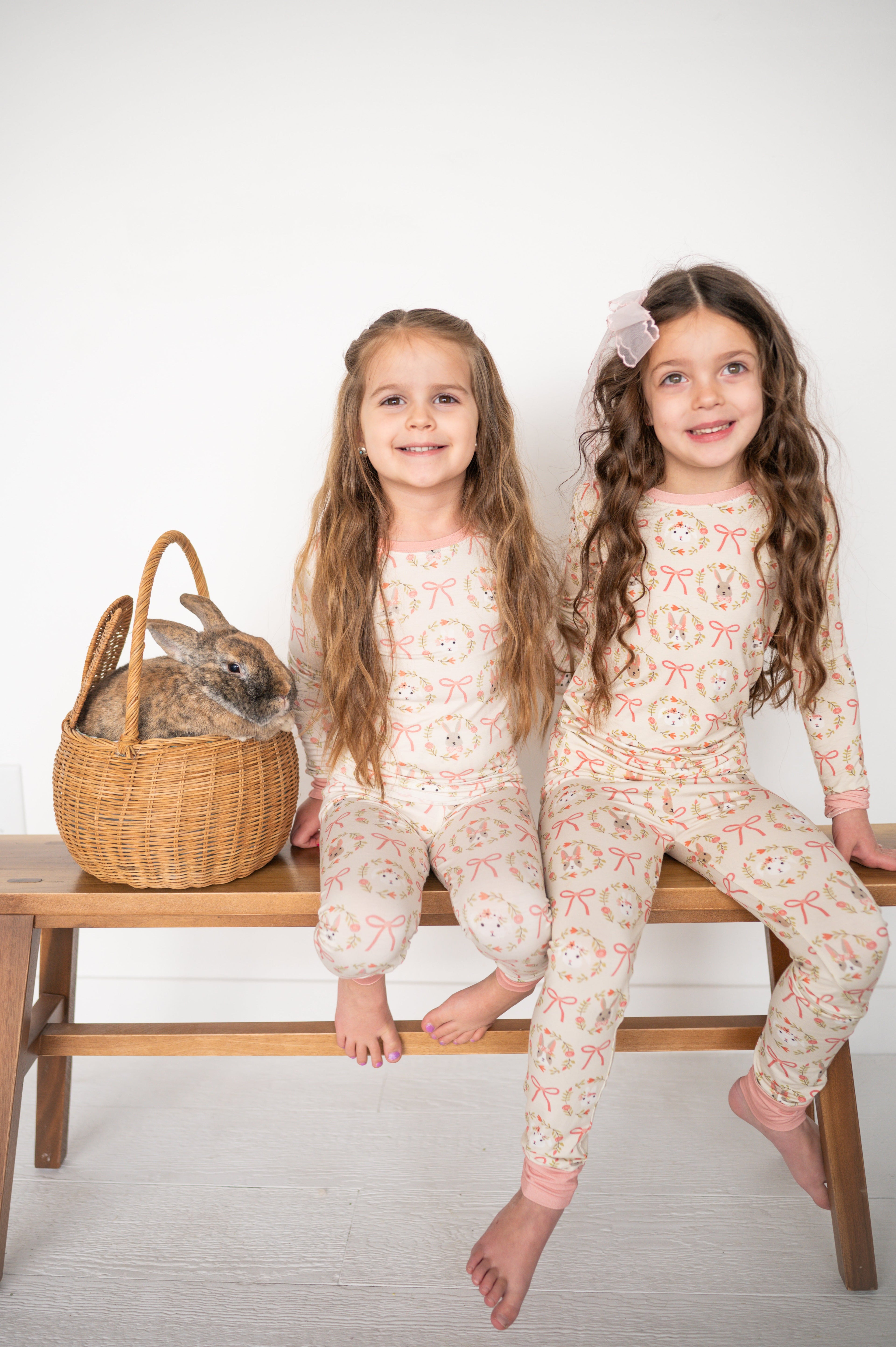 Bows & Bunnies (Long Sleeve PJ) Girls
