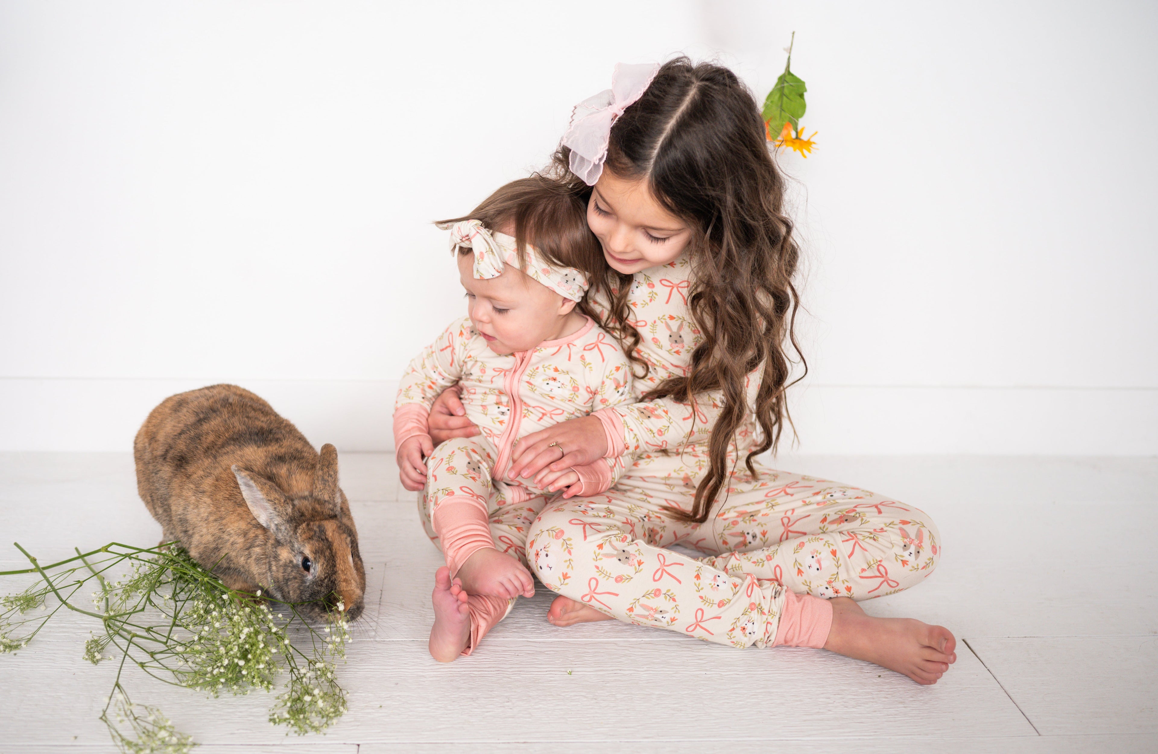 Bows & Bunnies (Long Sleeve PJ) Girls
