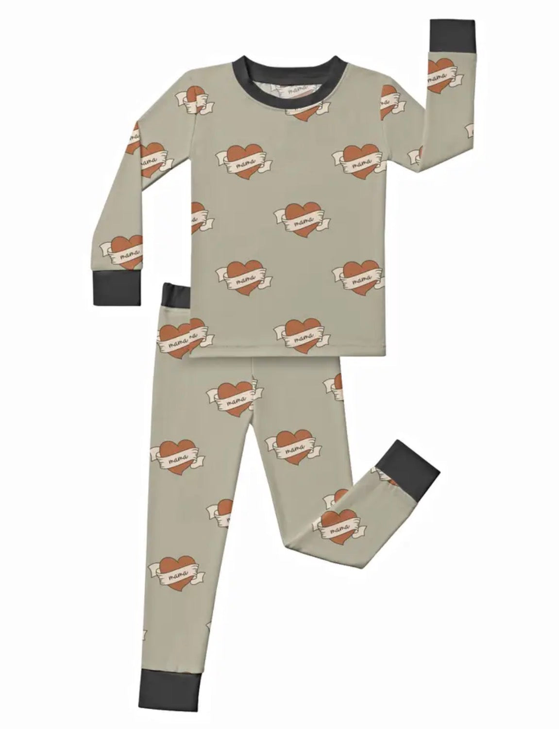 Mama Heart Bamboo Set - Girls Boys