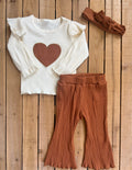 Flutter Sleeve Heart Set - Girls