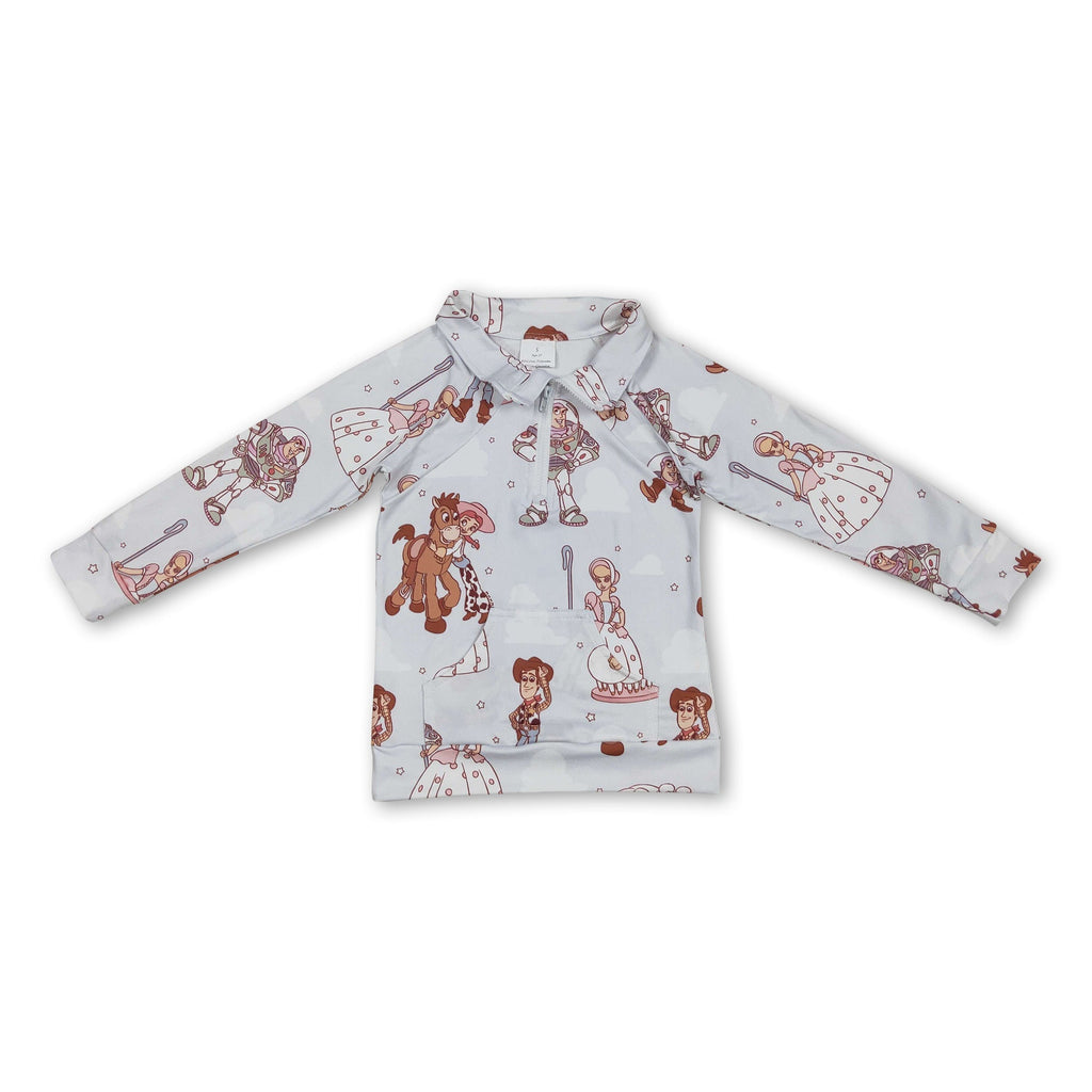 Long sleeves sheep toy baby kids pullover Boys Girls