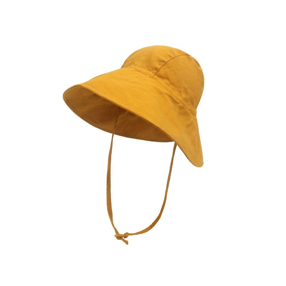 Wide Brim Kids Linen Sun Hat – Breathable UV Protection Toddler Bucket Hat - Baileys Boys Girls