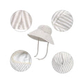 Wide Brim Kids Linen Sun Hat – Breathable UV Protection Toddler Bucket Hat - Baileys Boys Girls