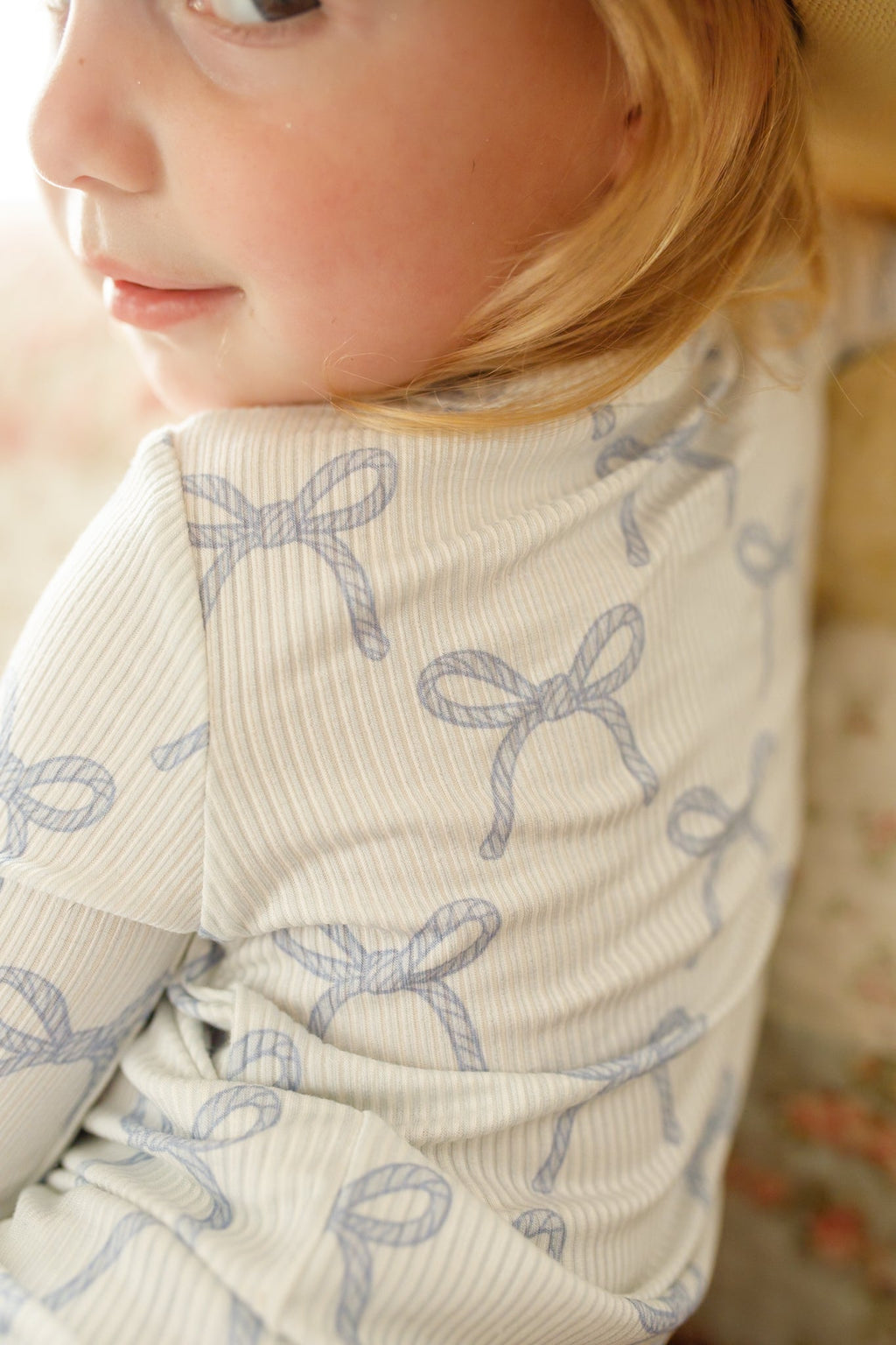 Blue Belle 2pc Ribbed Bamboo Pajamas Girls