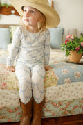 Blue Belle 2pc Ribbed Bamboo Pajamas Girls