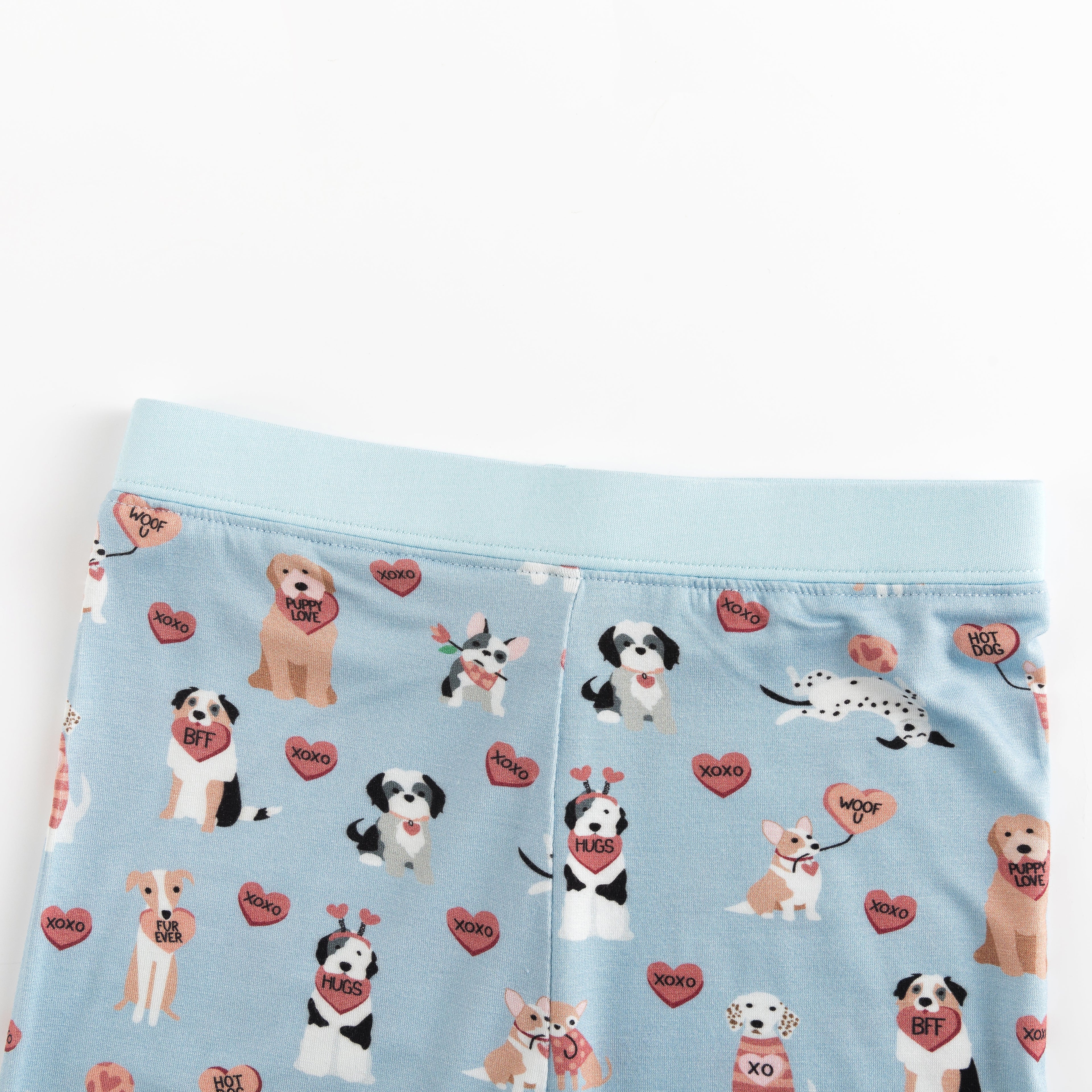 Pups & Kisses (Long Sleeve PJ) - Blue Boys Girls