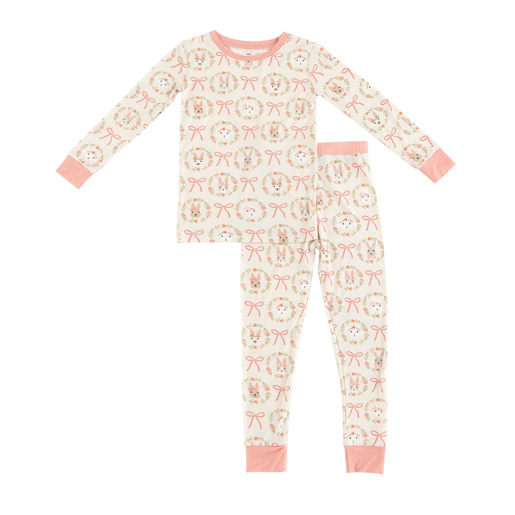 Bows & Bunnies (Long Sleeve PJ) Girls