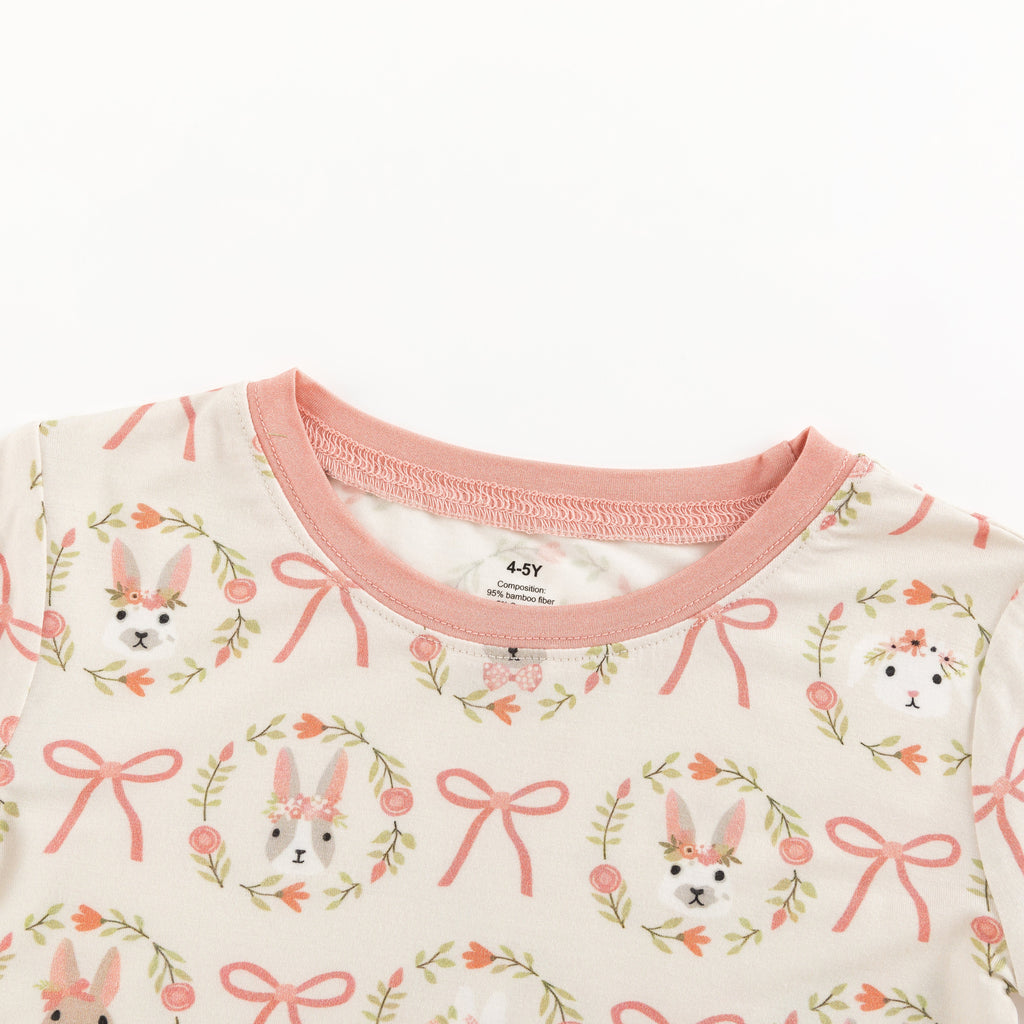 Bows & Bunnies (Long Sleeve PJ) Girls