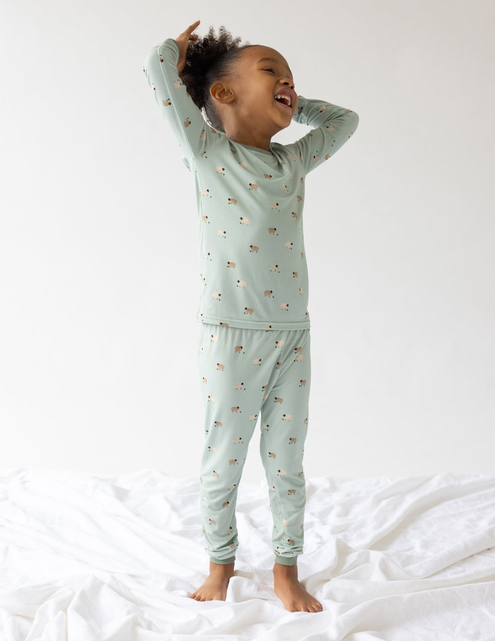 Lamb Bamboo Kids Pajama Set Boys Girls