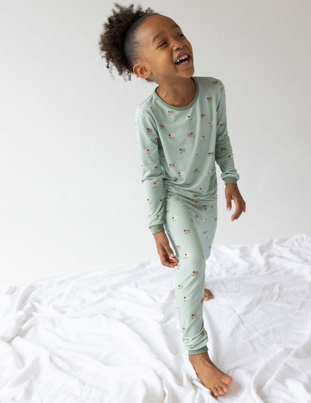 Lamb Bamboo Kids Pajama Set Boys Girls