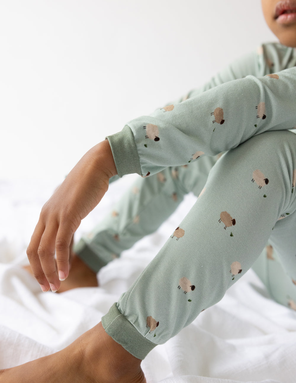 Lamb Bamboo Kids Pajama Set Boys Girls
