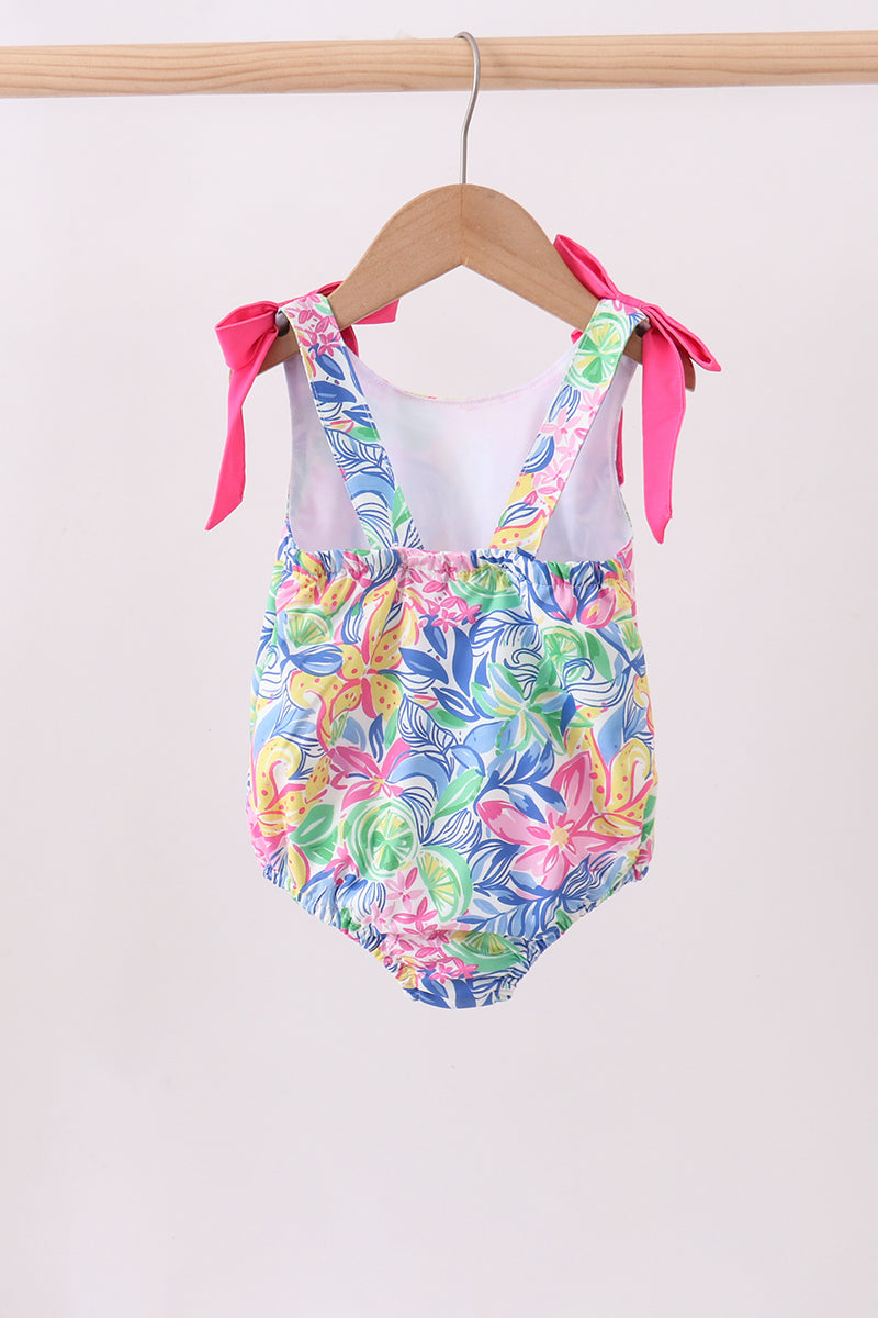 Tropical floral print swimsuit Girls