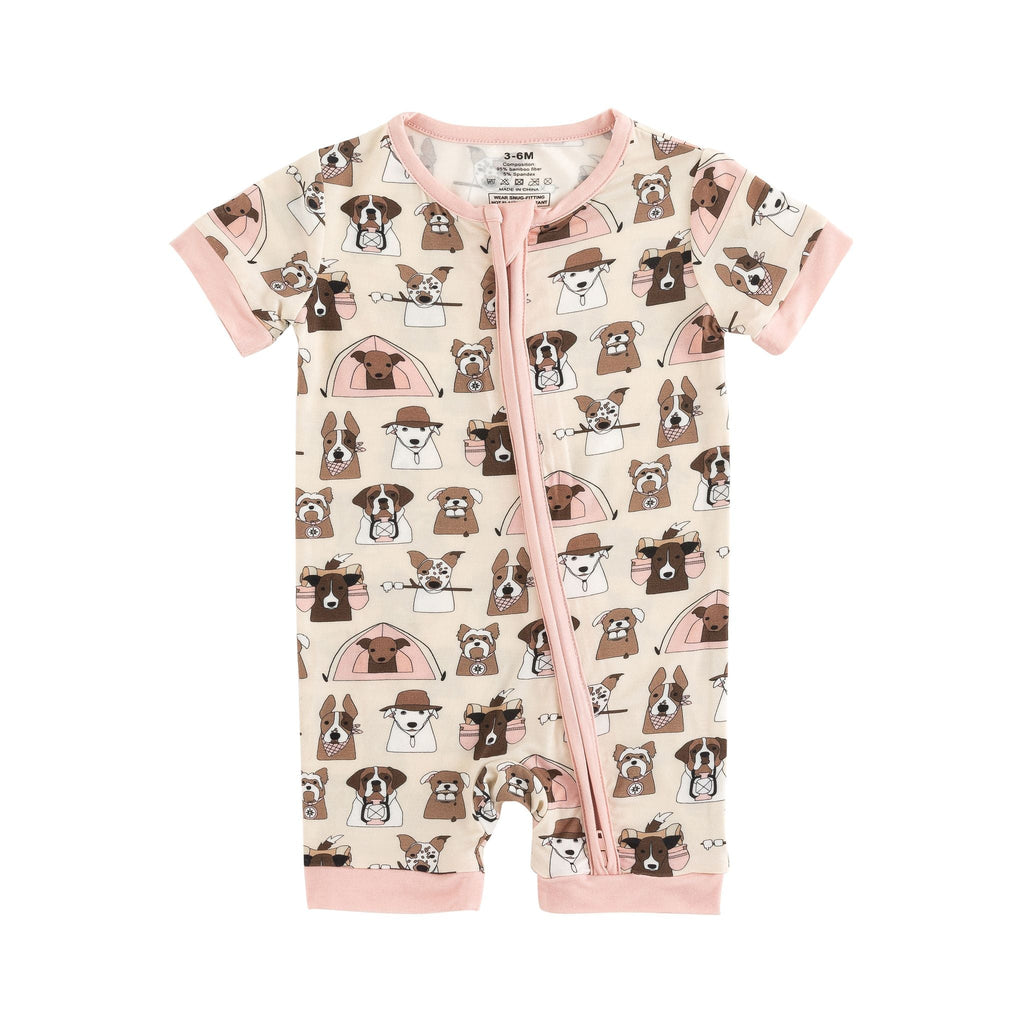 Camp Paws (Romper) - Pink - Girls