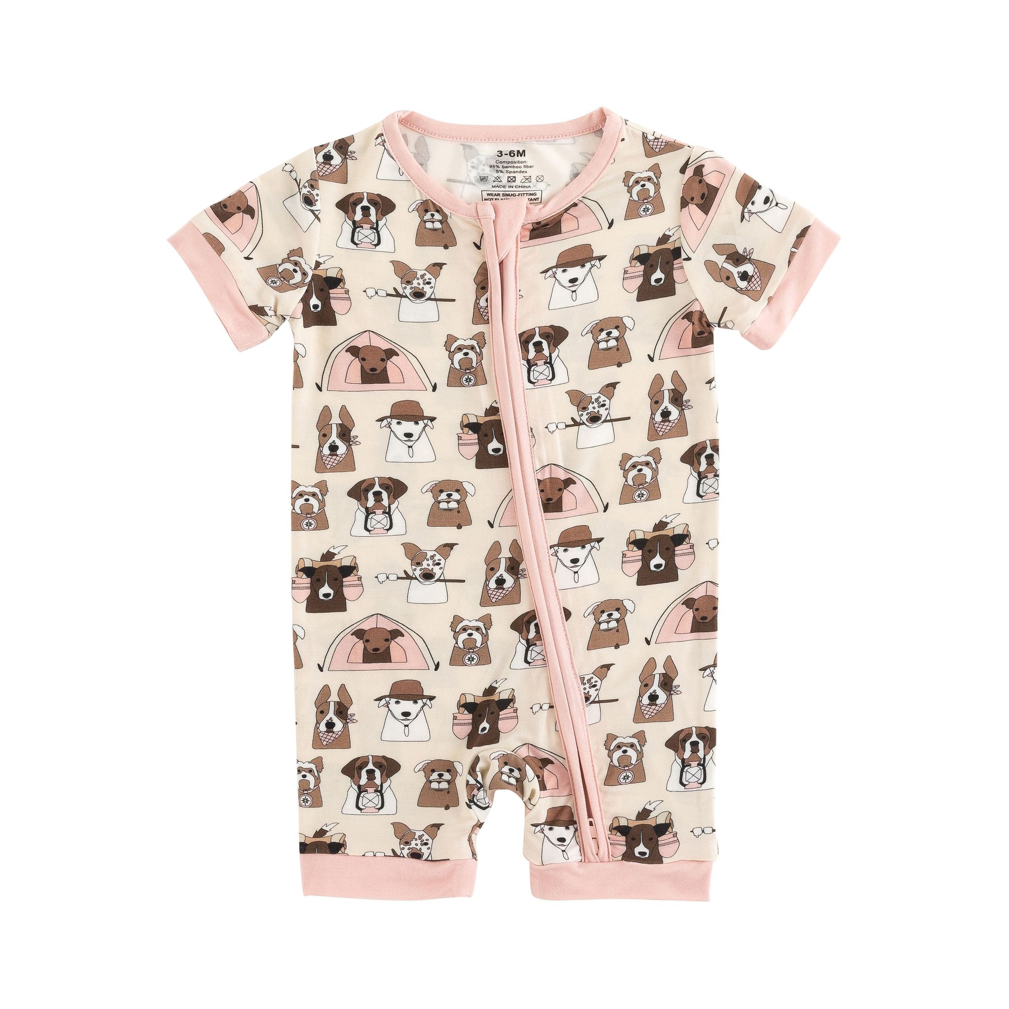 Camp Paws (Romper) - Pink - Girls