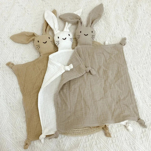 Baby Muslin Gauze Burp Cloth 30 x 30 cm (12 x 12 in) Cute Cat Double-Layer Cotton Saliva & Soothing Towel