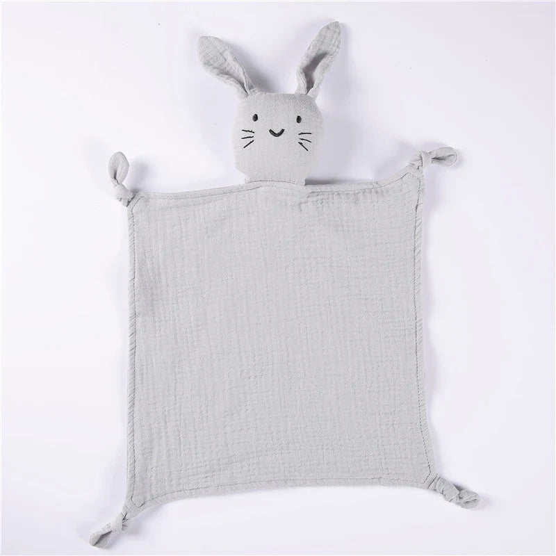 Baby Muslin Gauze Burp Cloth 30 x 30 cm (12 x 12 in) Cute Cat Double-Layer Cotton Saliva & Soothing Towel