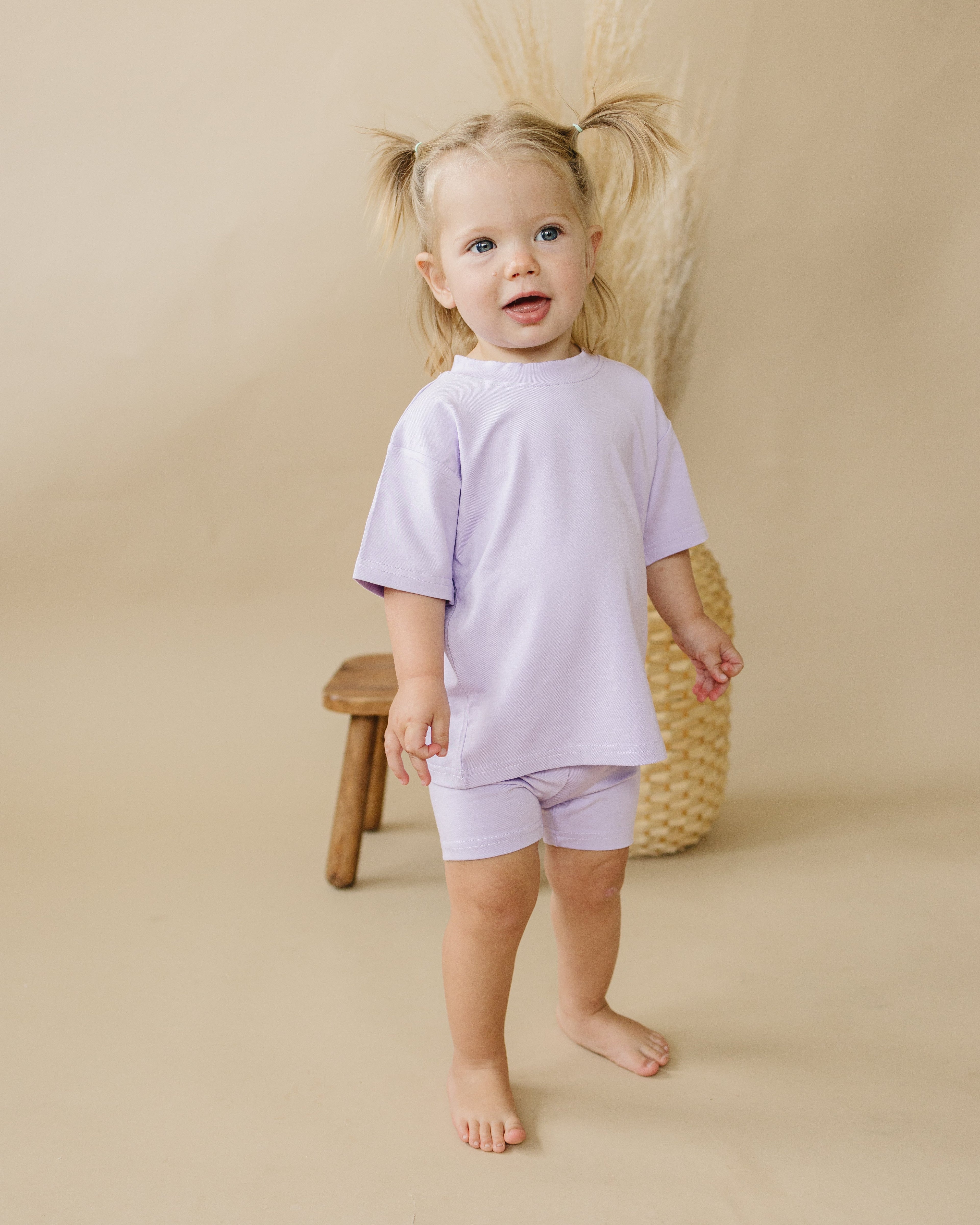 Bamboo Tee & Bike Shorts - sold as separates Boys Girls