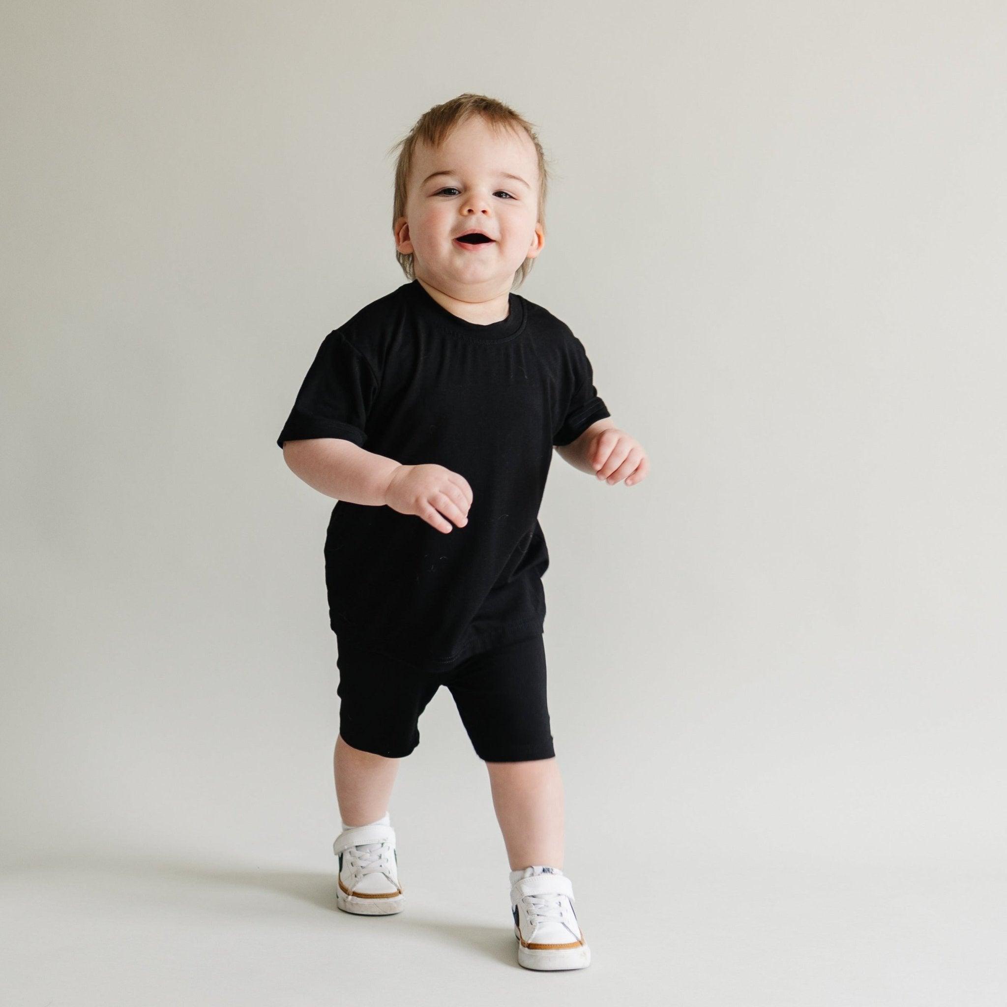 Bamboo Tee & Bike Shorts - sold as separates Boys Girls