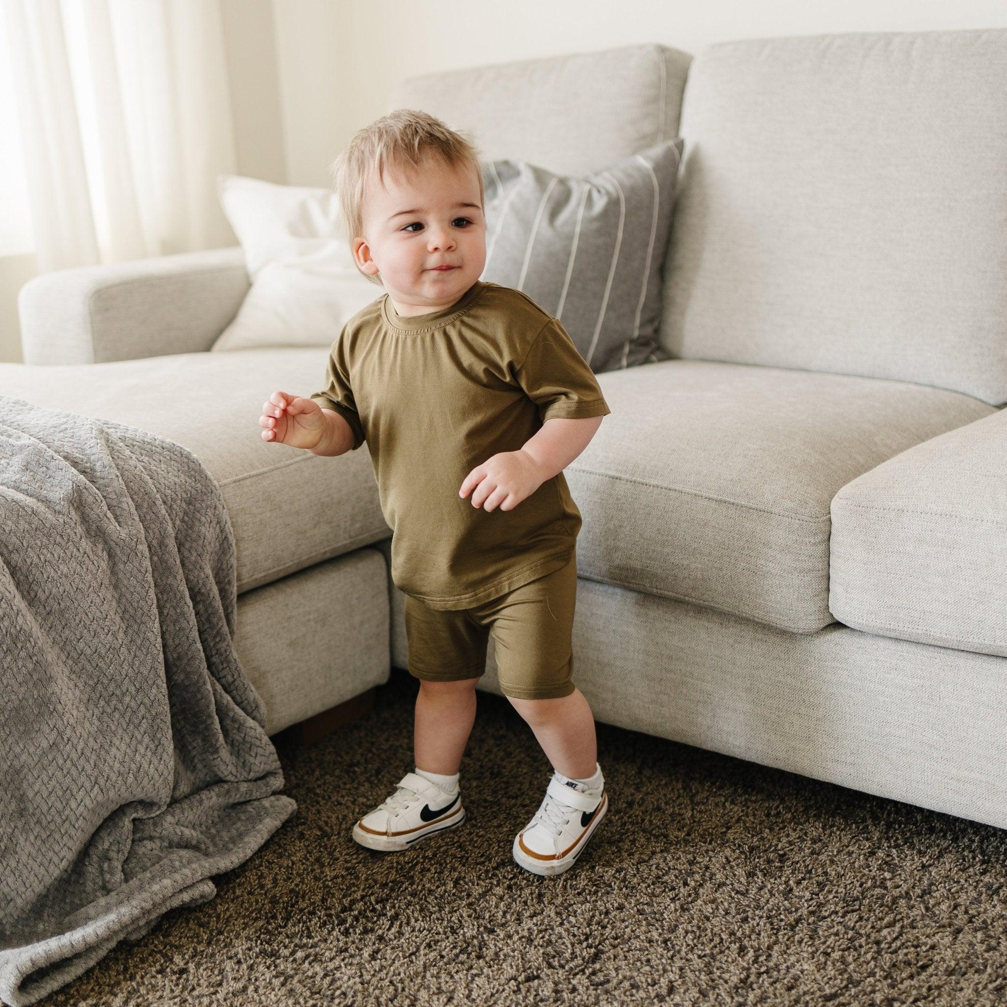 Bamboo Tee & Bike Shorts - sold as separates Boys Girls