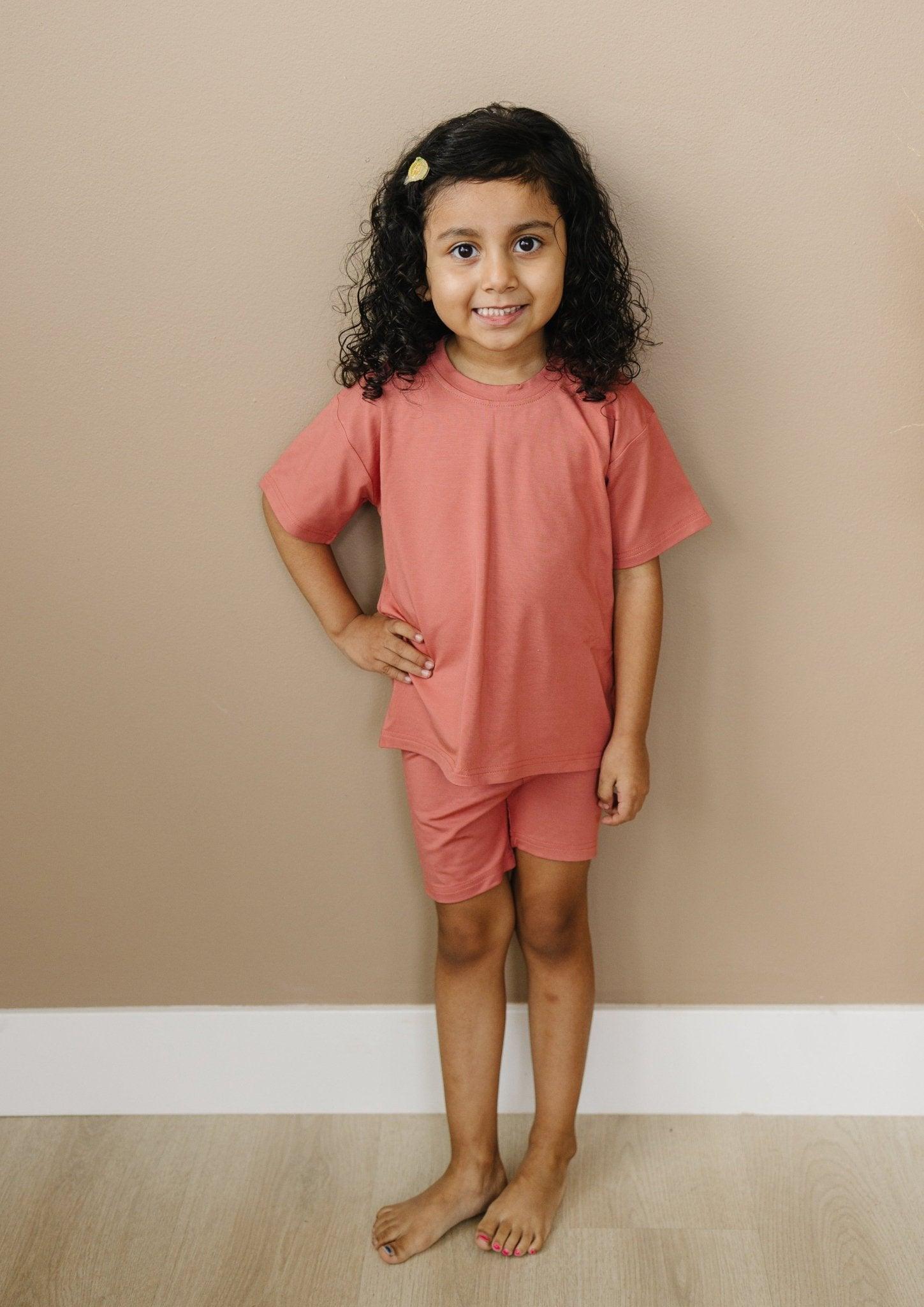 Bamboo Tee & Bike Shorts - sold as separates Boys Girls