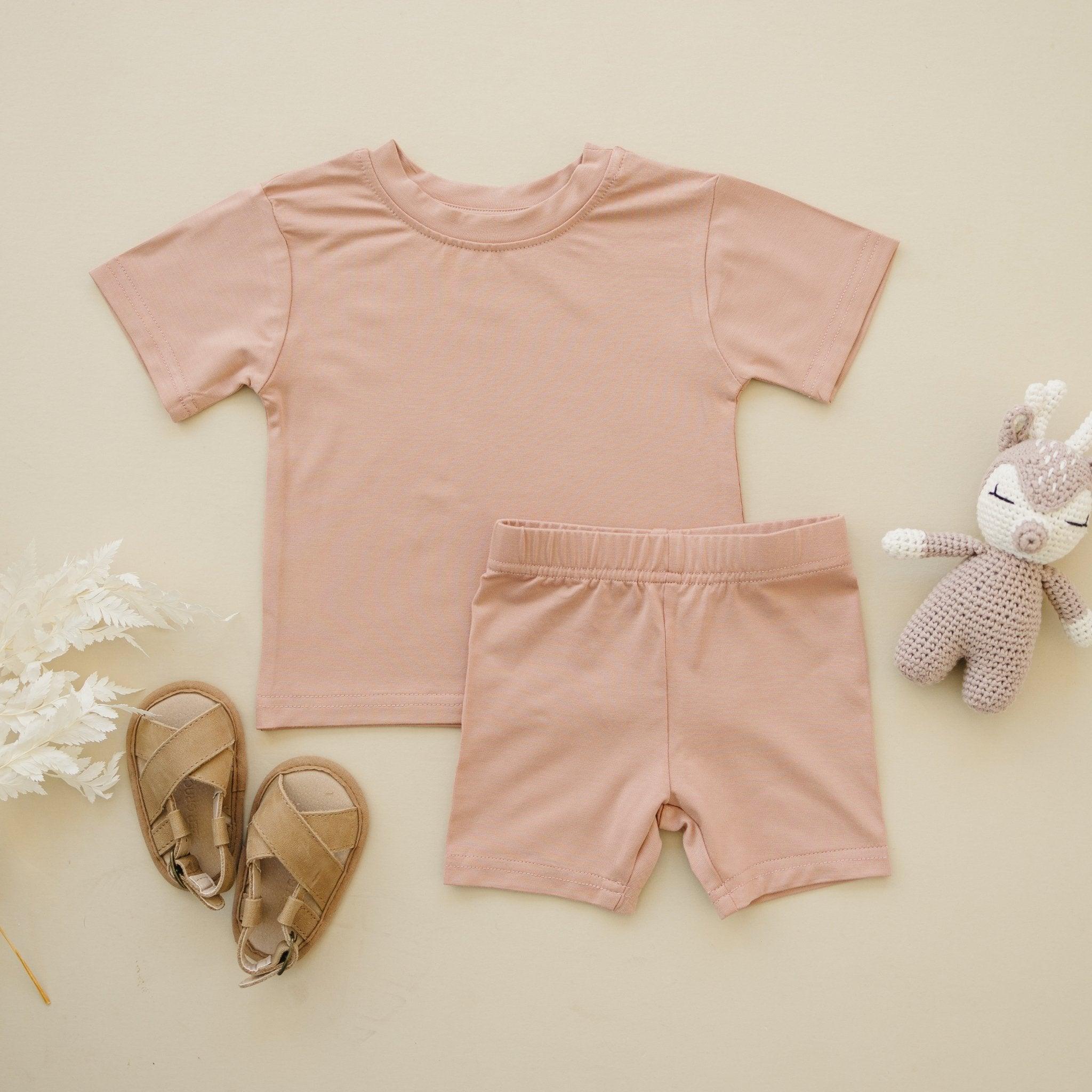 Bamboo Tee & Bike Shorts - sold as separates Boys Girls