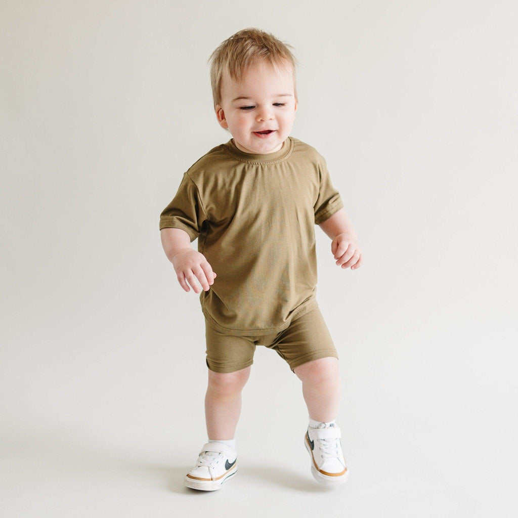 Bamboo Tee & Bike Shorts - sold as separates Boys Girls