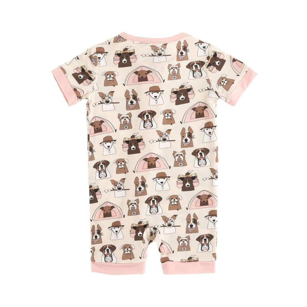 Camp Paws (Romper) - Pink - Girls