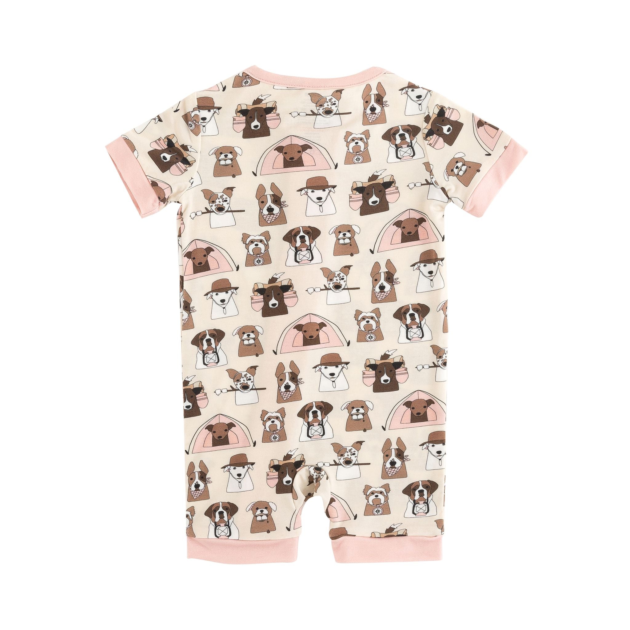 Camp Paws (Romper) - Pink - Girls