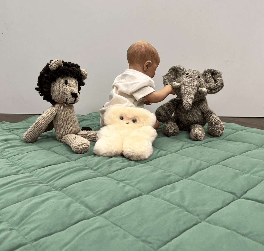 Organic Play Mat | Round | Basil Green