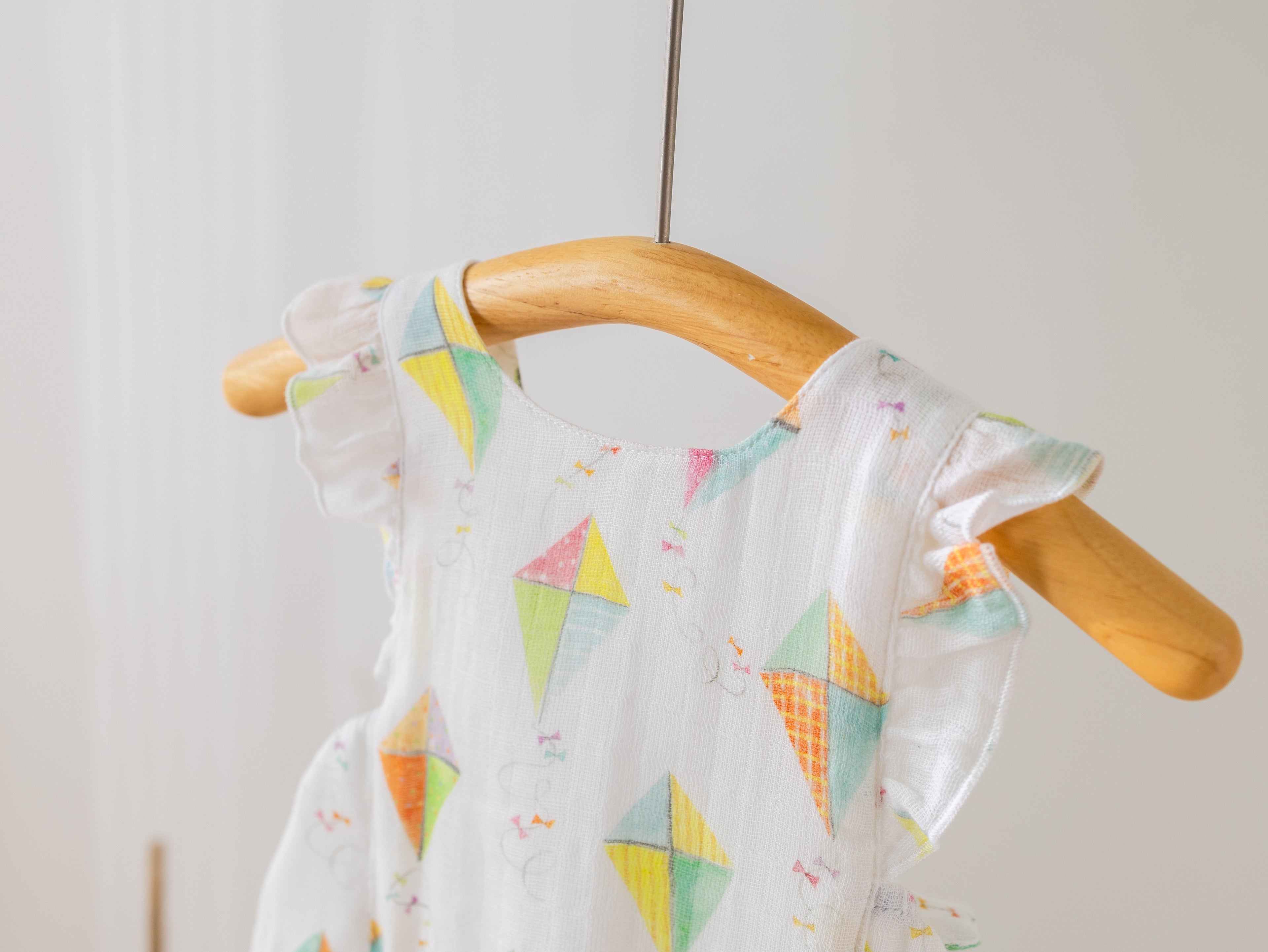 Reach for the Sky Organic Muslin Bubble Romper - Girls