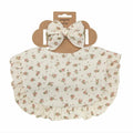 Chic Baby Bib with Matching Headband 100% Muslin Cotton Soft Colors Fl-9 Girls